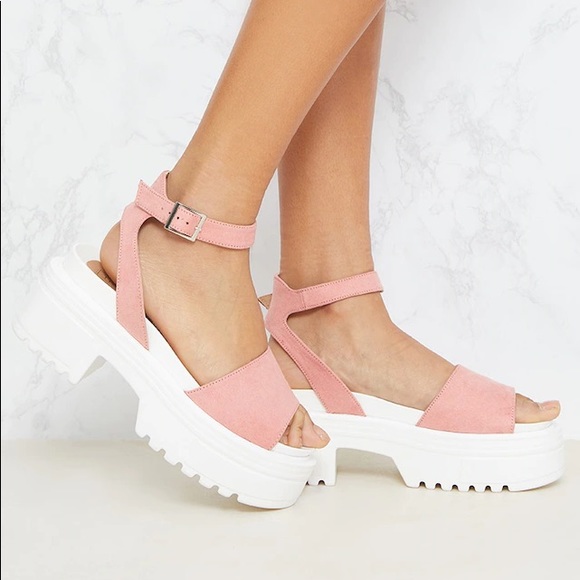 PrettyLittleThing Shoes - PLT Pink Chunky Sandals
